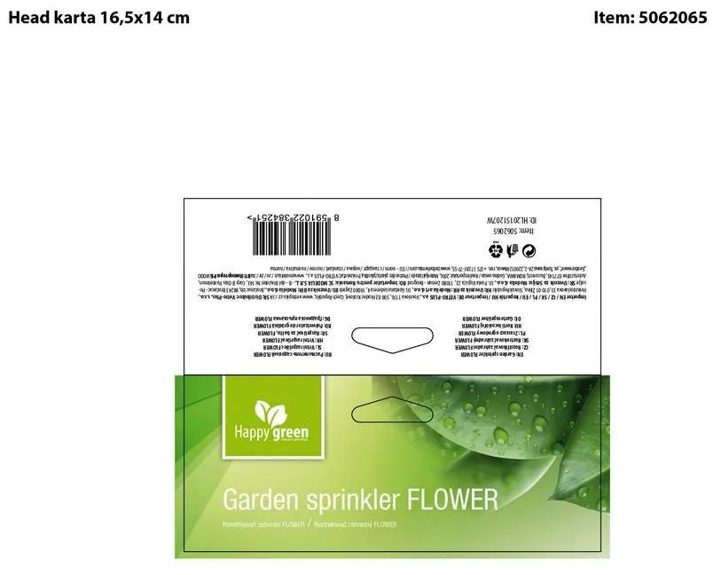 Happy Green Garden Sprinkler floare, verde