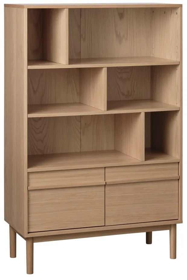 Bibliotecă cu aspect de lemn de stejar 140x90 cm Ponza – Unique Furniture