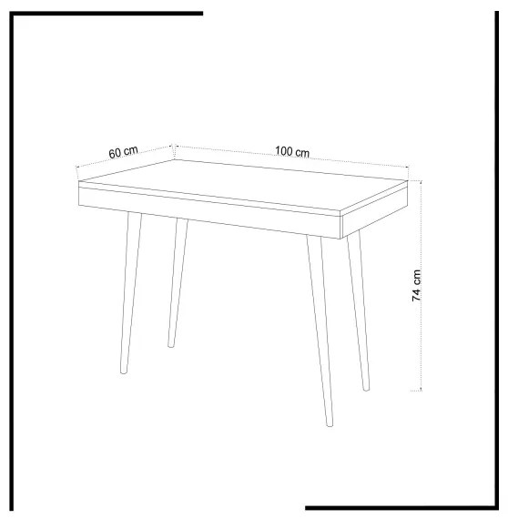 Masă de lucru VERONIKA 74x100 cm alb/bej