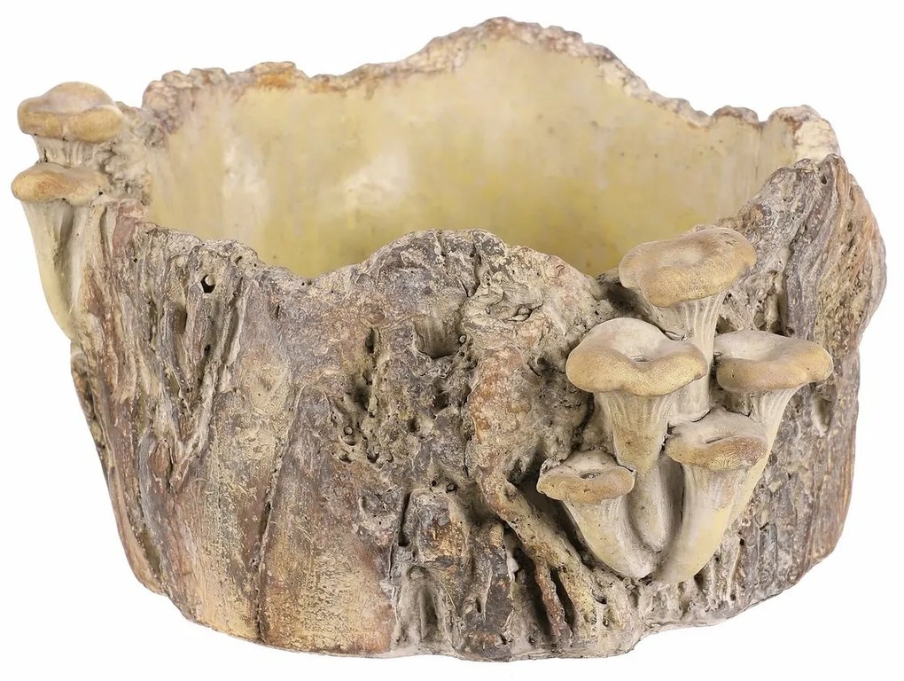 Suport din beton - ciot cu ciuperci, 26 x 24 x 14cm, 26 cm