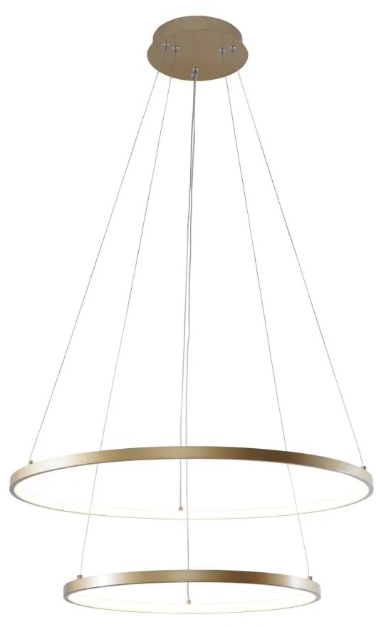 Lustra LED moderna design circular BRENO auriu 40/60cm