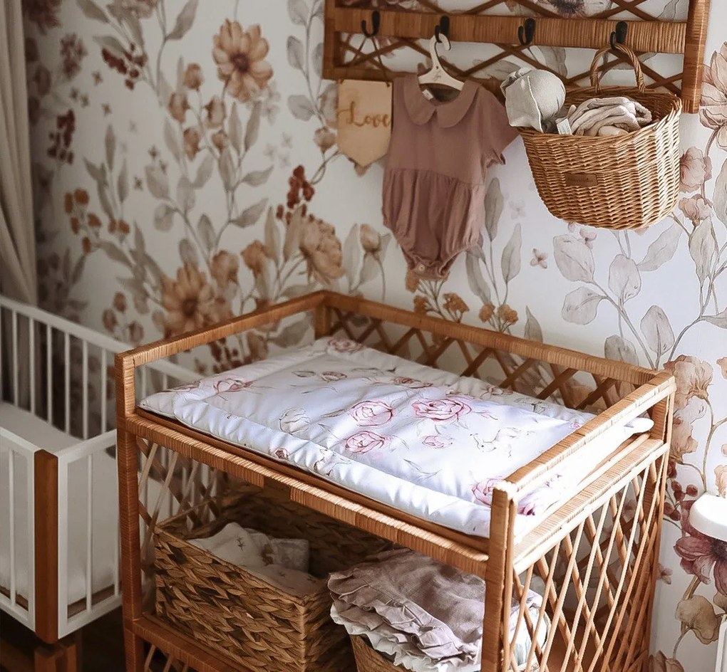 Saltea pentru masa de infasat bebe, impermeabila, fata dubla, Nature by BabySteps