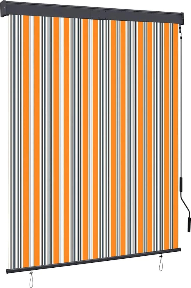 vidaXL Jaluzea tip rulou de exterior, galben și albastru, 140 x 250 cm