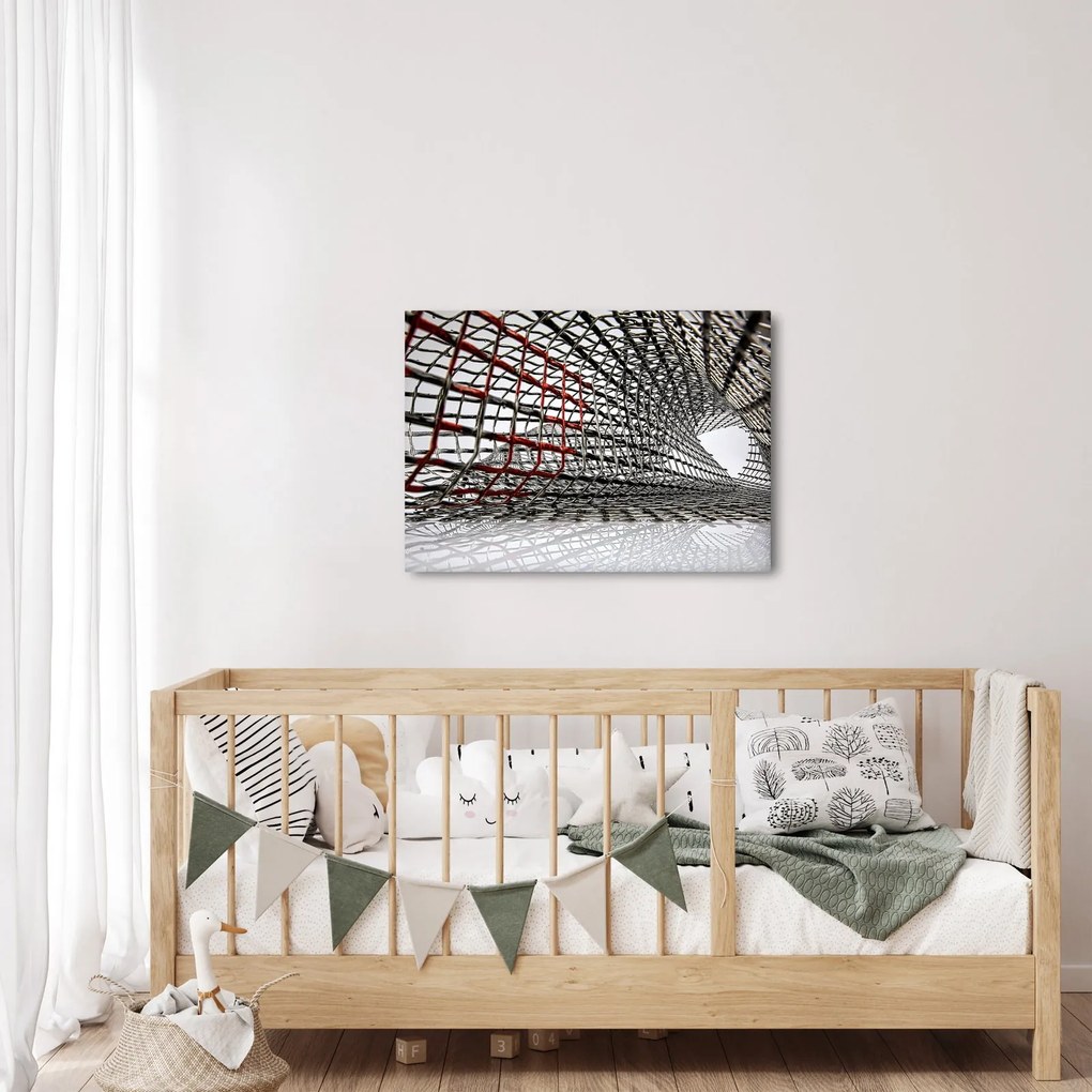 Tablou cu construcție din fier (70x50 cm)