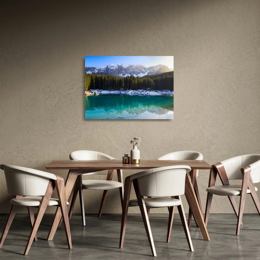 Tablou pe sticlă - Lacul Karersee (70x50 cm)
