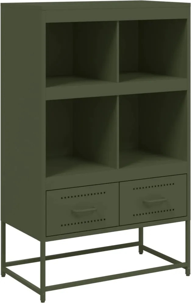 vidaXL Dulap înalt, verde măsliniu, 68x39x111,5 cm, oțel