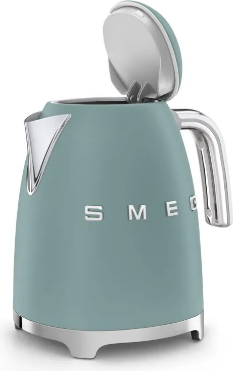 Cana electrica SMEG KLF03EGMEU, 2400 W, 1,7 l, Baza rotativa la 360°, Finisaj mat, Verde smarald