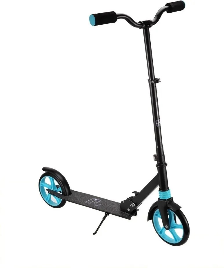 Trotineta copii si adolescenti NOVOKIDS™ Cool Boy, Maxim 100 kg, Functie Super Brake, Suspensie fata, Diametru roata 200 mm, Albastru
