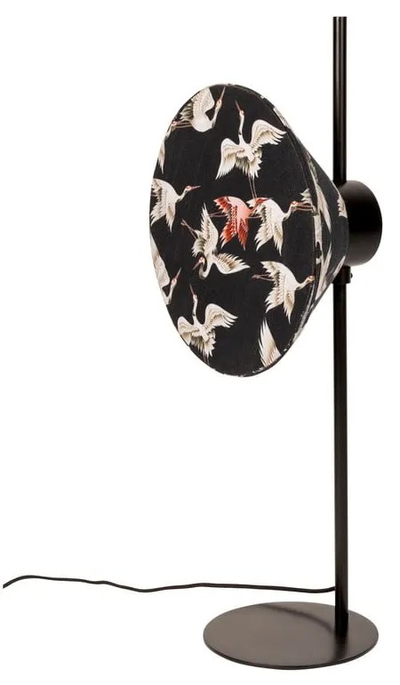 Veioză neagră cu abajur textil (înălțime 71 cm) Jaylee – White Label