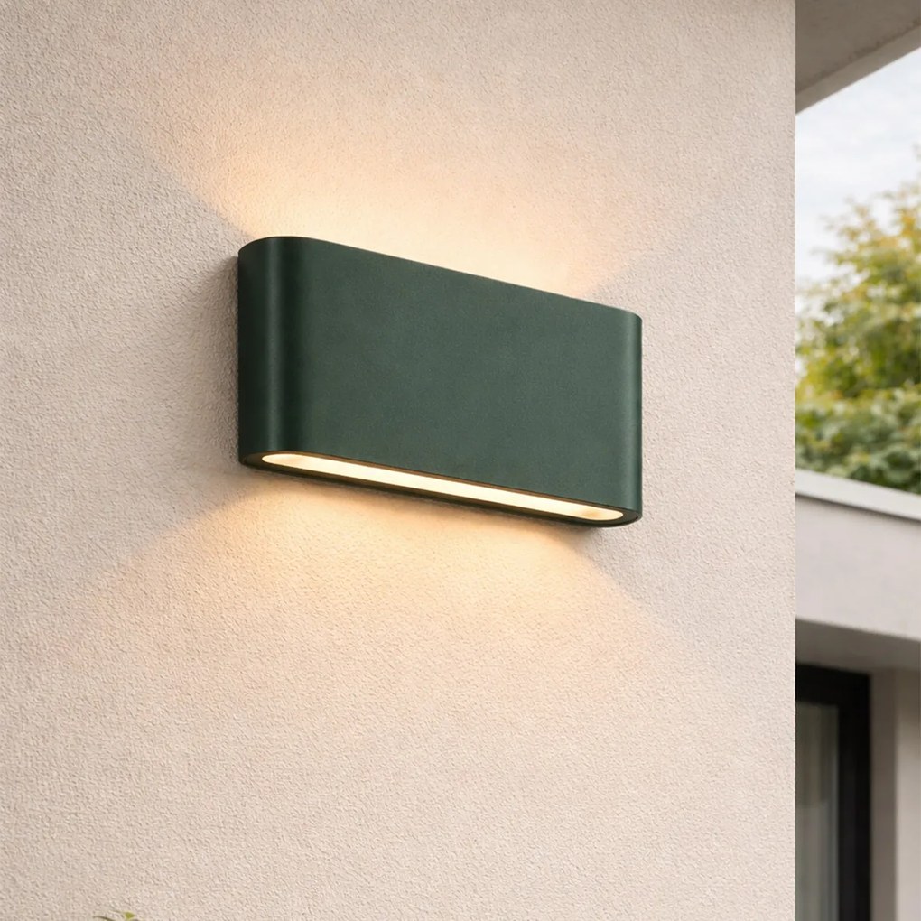 Lampă modernă de perete pentru exterior verde închis 17,5 cm, inclusiv LED IP65 - Batt