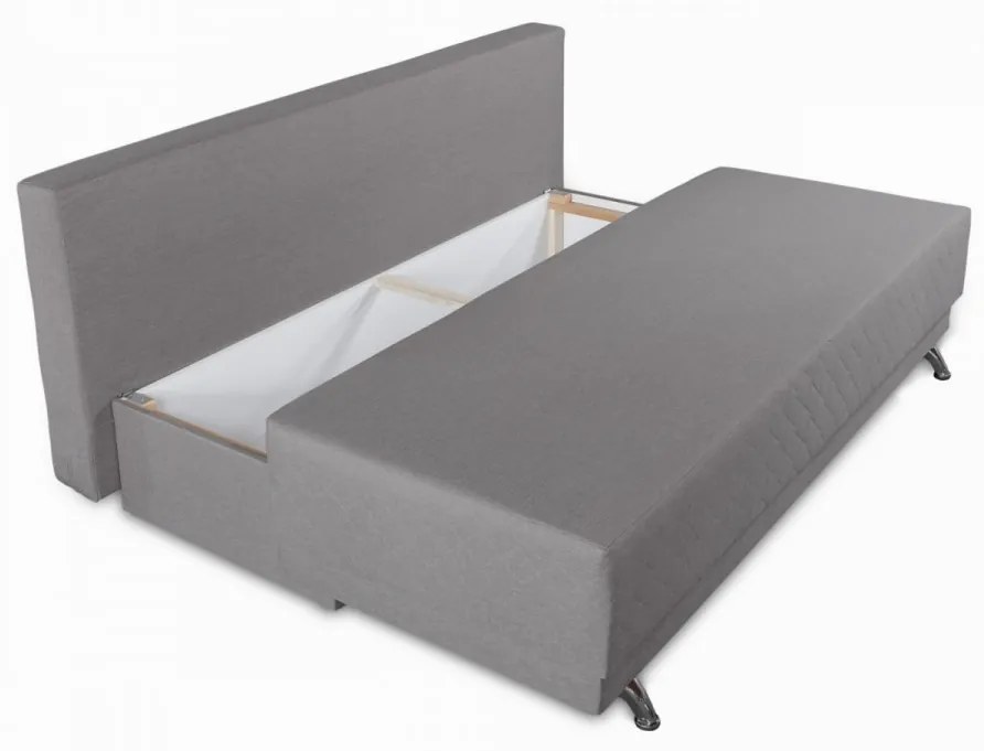 Canapea extensibila Napoli Grey, 205x90x86 cm, cu lada de depozitare