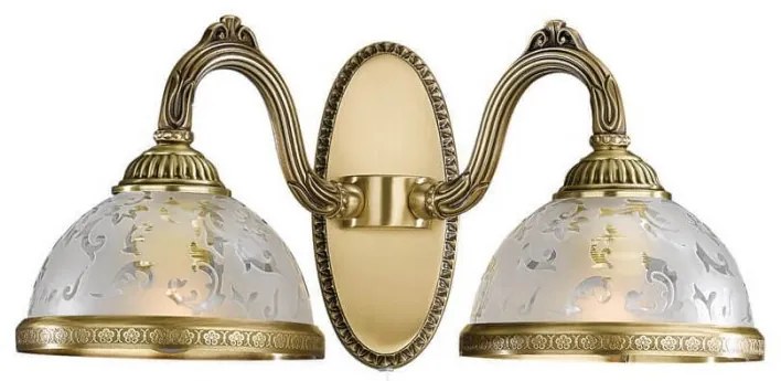 Aplica de perete design clasic din alama si sticla 6202