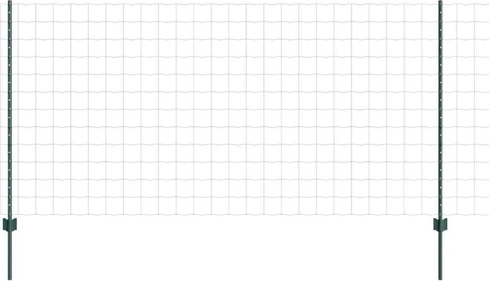 vidaXL Gard cu Stâlp Verde 1,2 x 25 m Oțel