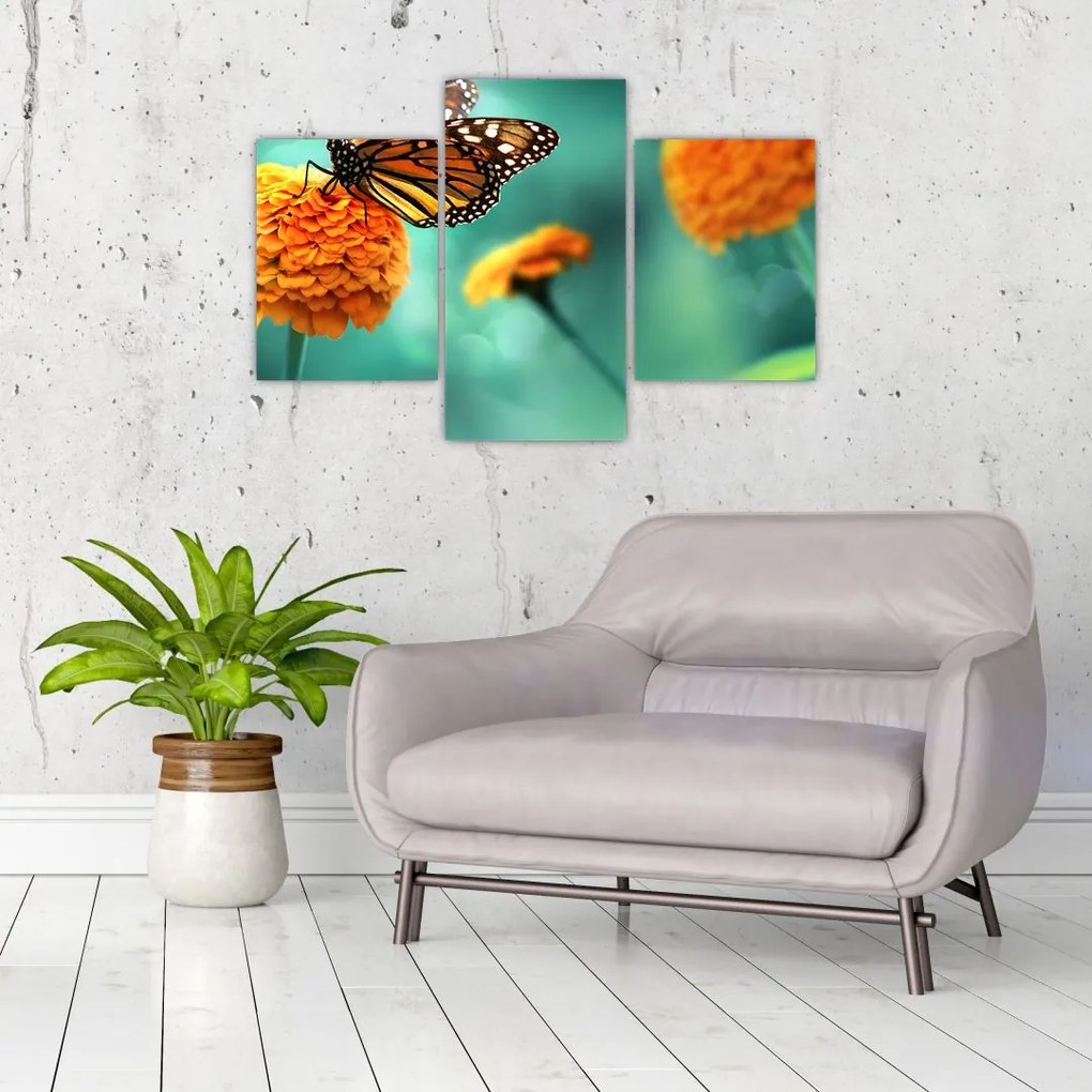 Tablou cu fluture (90x60 cm)