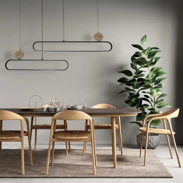 Lustră LED pe cablu FLORENTYNA LED/48W/230V 4000K negru/bej