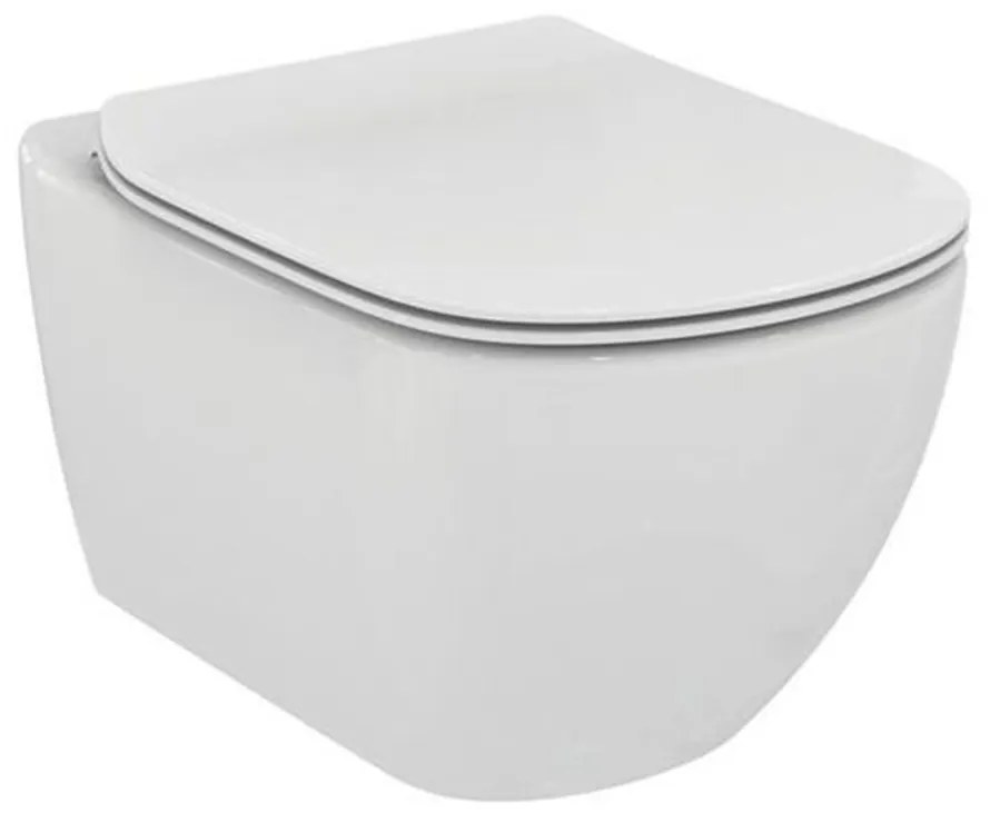 Set vas wc suspendat Ideal Standard Tesi Aquablade cu capac slim