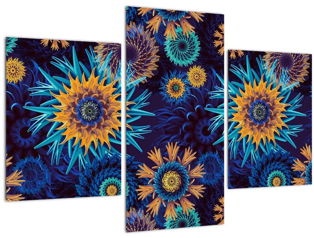 Tablou - 3D flori (90x60 cm)