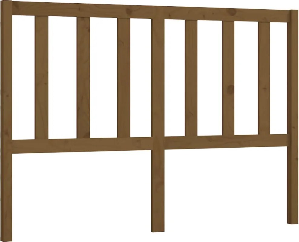 vidaXL Tăblie de pat, maro miere, 126x4x100 cm, lemn masiv de pin