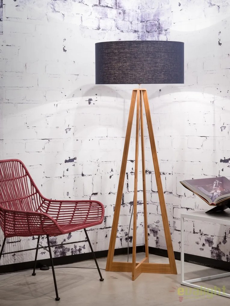 Lampadar realizat din materiale naturale, durabile si ecologice, EVEREST/F albastru