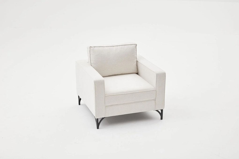 Fotoliu Berlin - Cream, Black