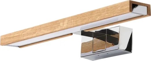 Brilagi-LED Iluminare pentru oglindă de baie 3 în 1 WOODY MIRROR LED/8W/230V 40 cm IP44 crom/stejar