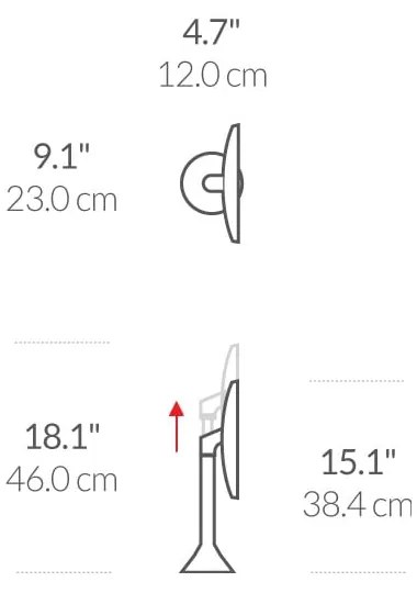 Oglindă cosmetică (5x) cu led/de mărire ø 20 cm Sensor – simplehuman