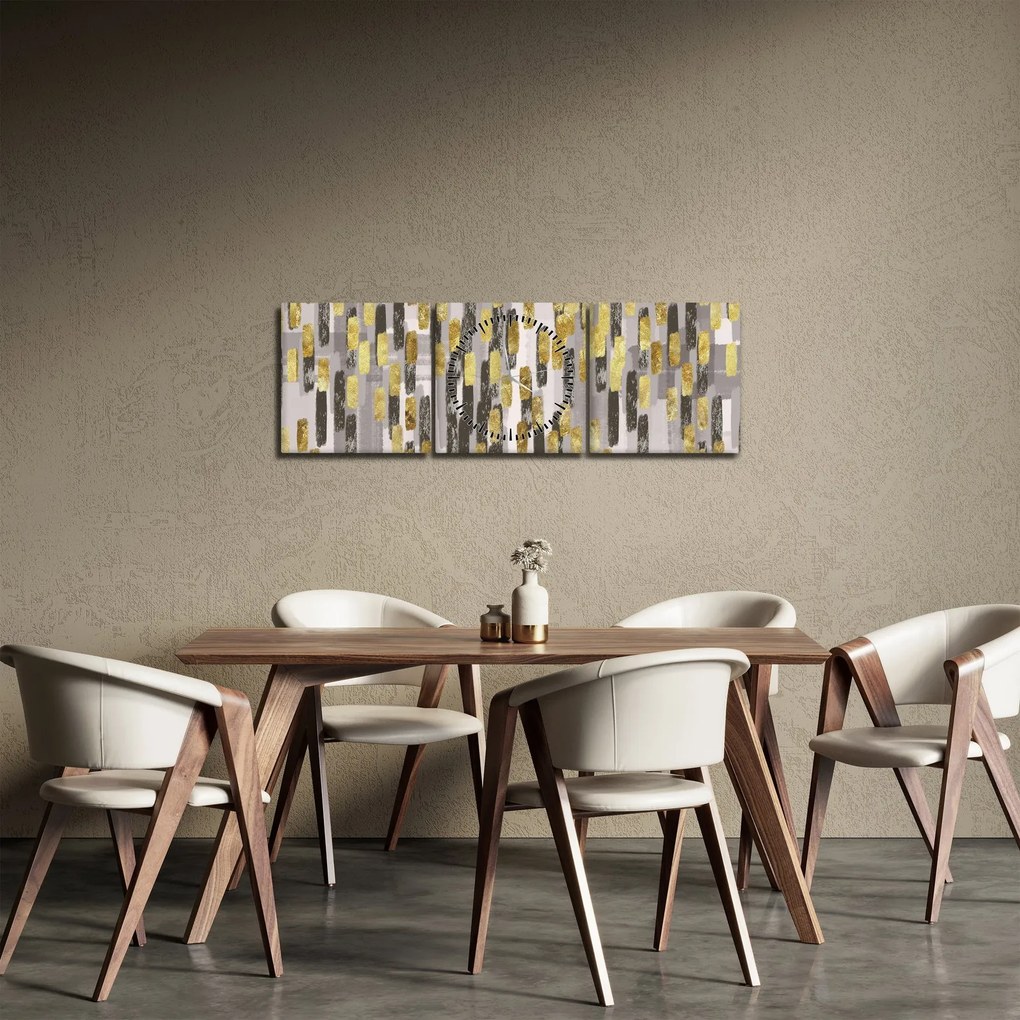 Tablou - Decor modern (cu ceas) (90x30 cm)