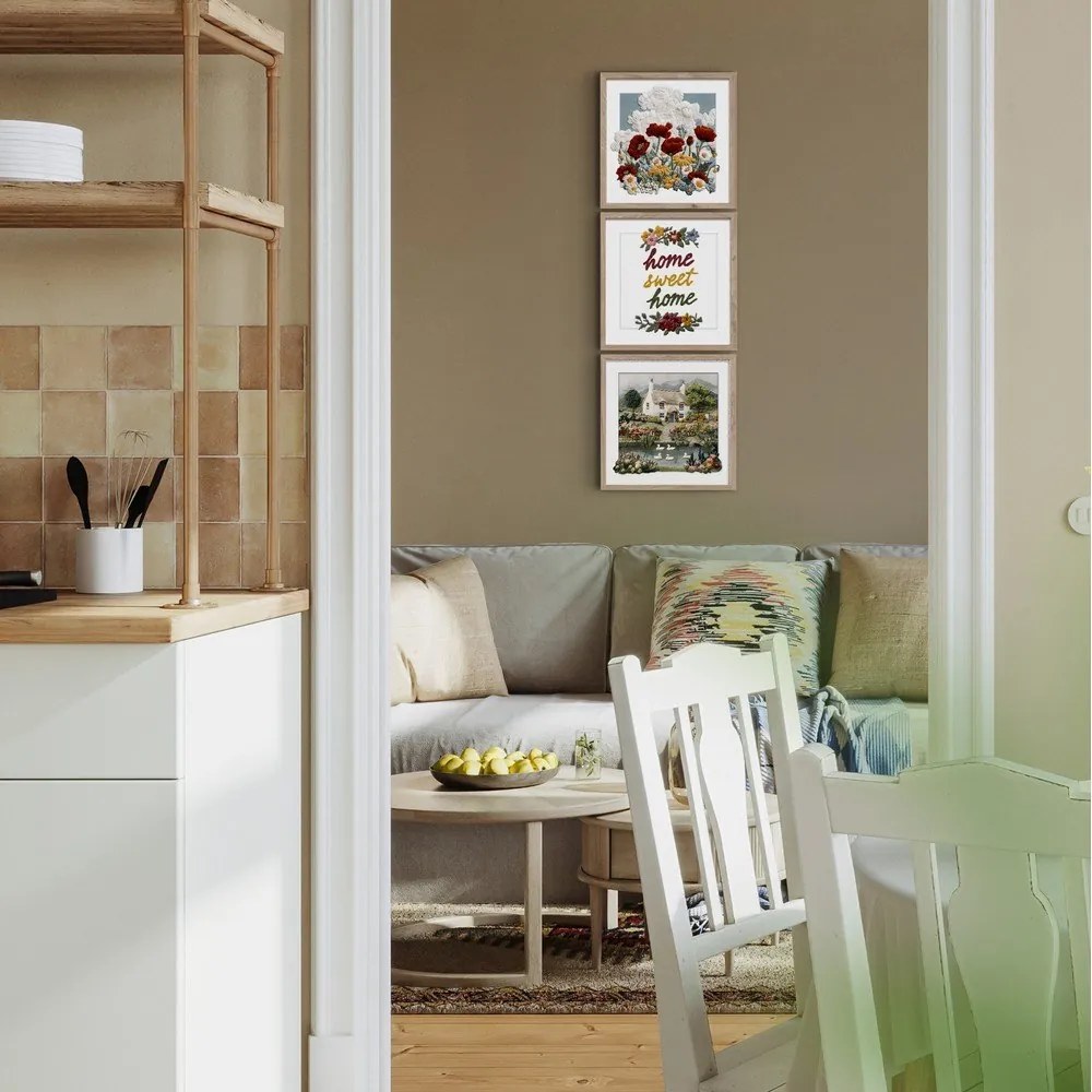 Tablouri 3 buc. 30x30 cm Sweet Home – Styler