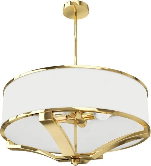 Open Design OR84825 - Lustră pe tijă GERDO, 4xE27/12W/230V, auriu/alb