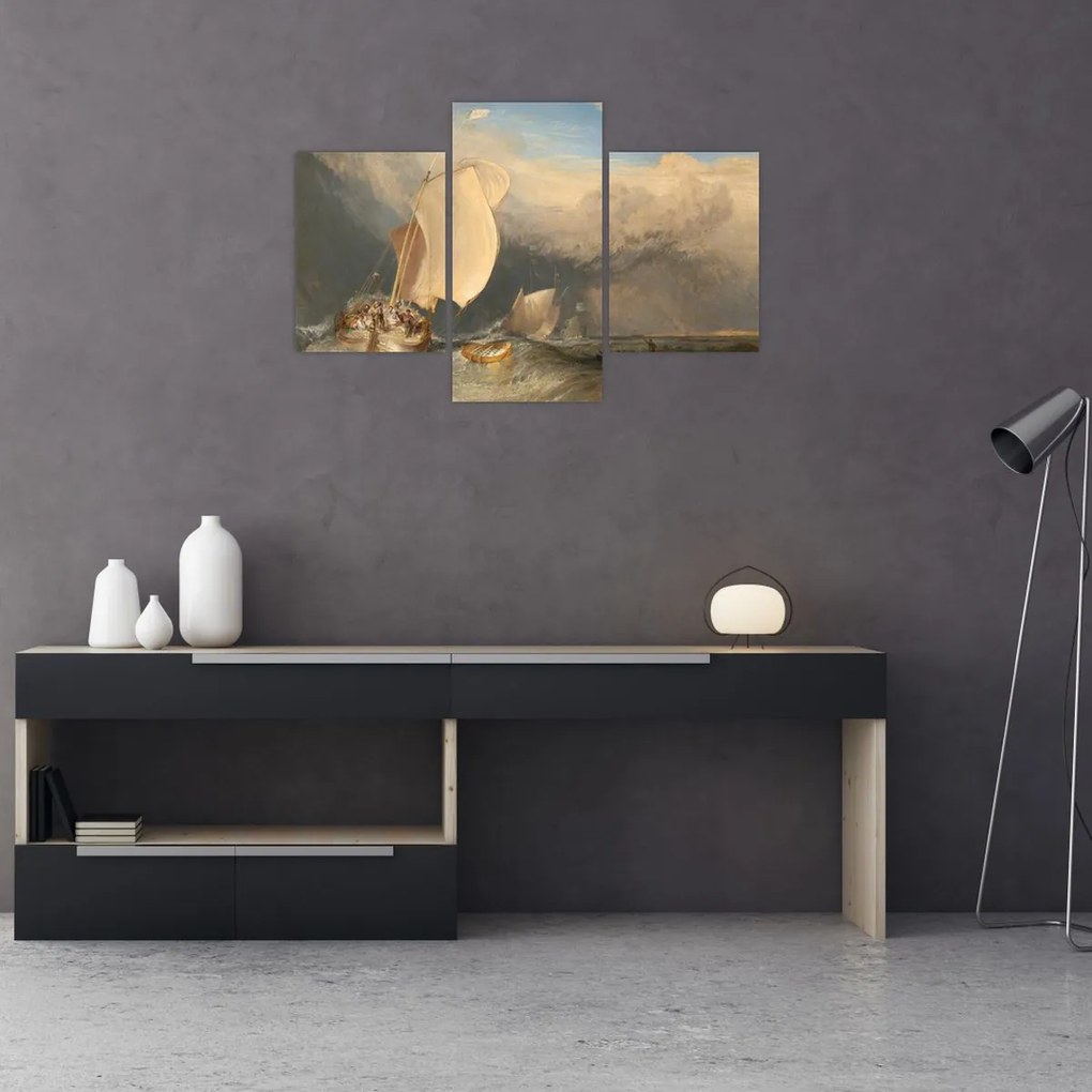 Tablou - William Turner, Fishing Boats with Hucksters Bargaining for Fish, reproducere (90x60 cm)
