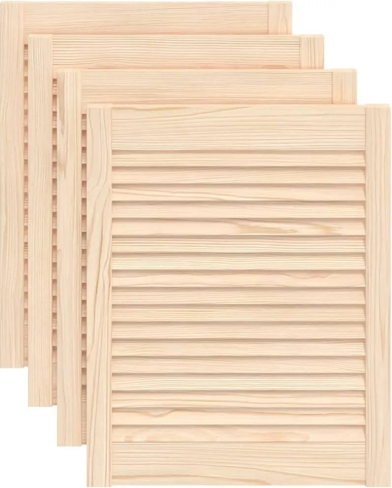 vidaXL Uși de dulap design lambriu 4 buc. 61,5x49,4 cm lemn masiv pin