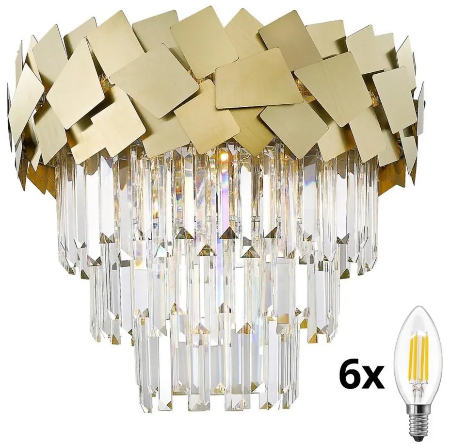 Brilagi - Lustră LED cu cristale MIRAGE 6xE14/40W/230V