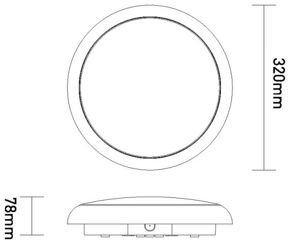 Plafonieră LED de exterior STROPY LED/12/15/18/22W/230V IP65 negru