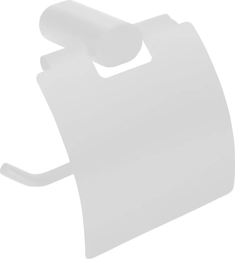 Suport pentru hârtie igienică alb de montat pe perete din alamă Flori – Sapho