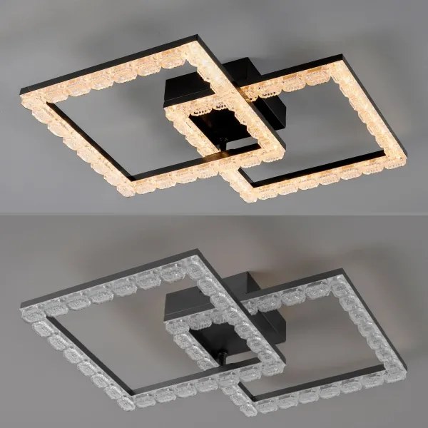 JUST LIGHT. 14732-18 - Plafonieră LED GLITRA LED/17,5W/230V negru