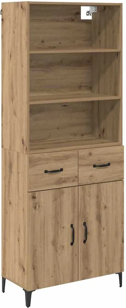 vidaXL Bufet Stejar Artizanal 69,5 x 34 x 180 cm Lemn compozit