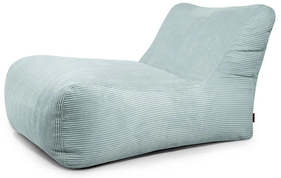 Fotoliu bean bag verde mentă cu tapițerie din catifea reiată Lounge 100 – SLOWDOWN