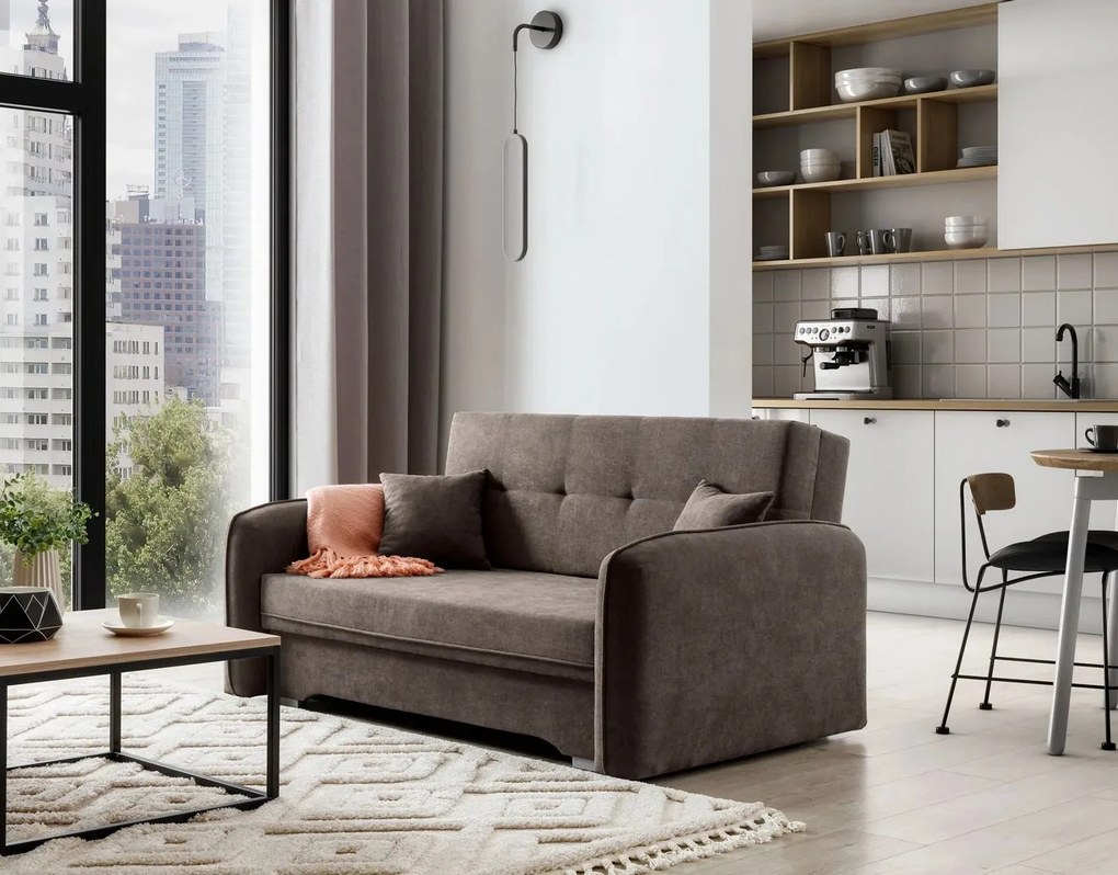 Canapea lemn masiv Laine 3-seater - Poco 50