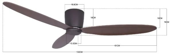 Ventilator de tavan Lucci air 212883 AIRFUSION RADAR lemn/maro + telecomandă