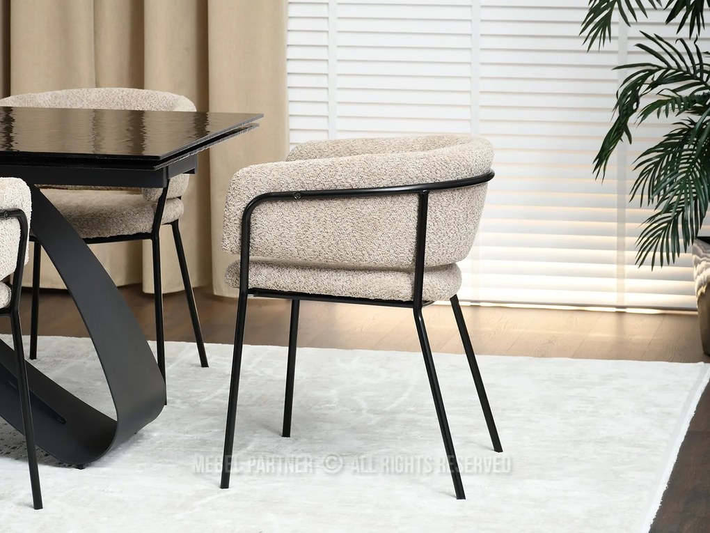 Scaun Sorento (bej închis + negru). Promo -9%. 1111274