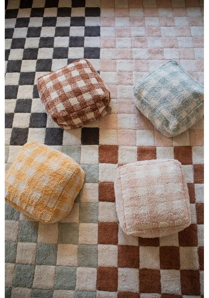 Covor roz deschis/crem lavabil/țesut manual din bumbac 120x160 cm Kitchen Tiles Rose – Lorena Canals