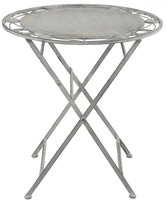 Set masa si 2 scaune bistro, din metal, aspect vintage