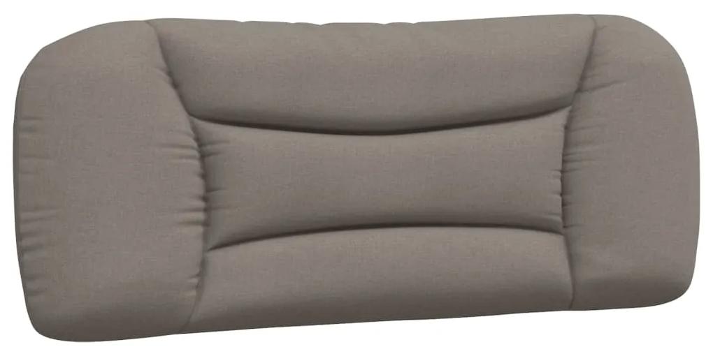 374553 vidaXL Pernă pentru tăblie de pat, gri taupe, 100 cm, material textil