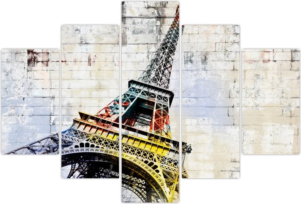 Tablou - Arta digitală a Turnului Eiffel (150x105 cm)