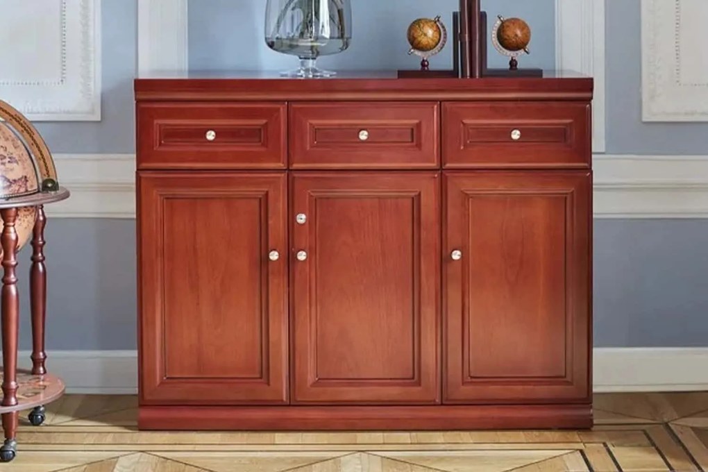 Comodă lemn masiv Toronto Model B3, 120 × 40 × 84 cm