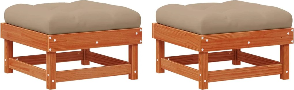 vidaXL Suport pentru picioare de grădină Lemn masiv de pin Maro Ceară