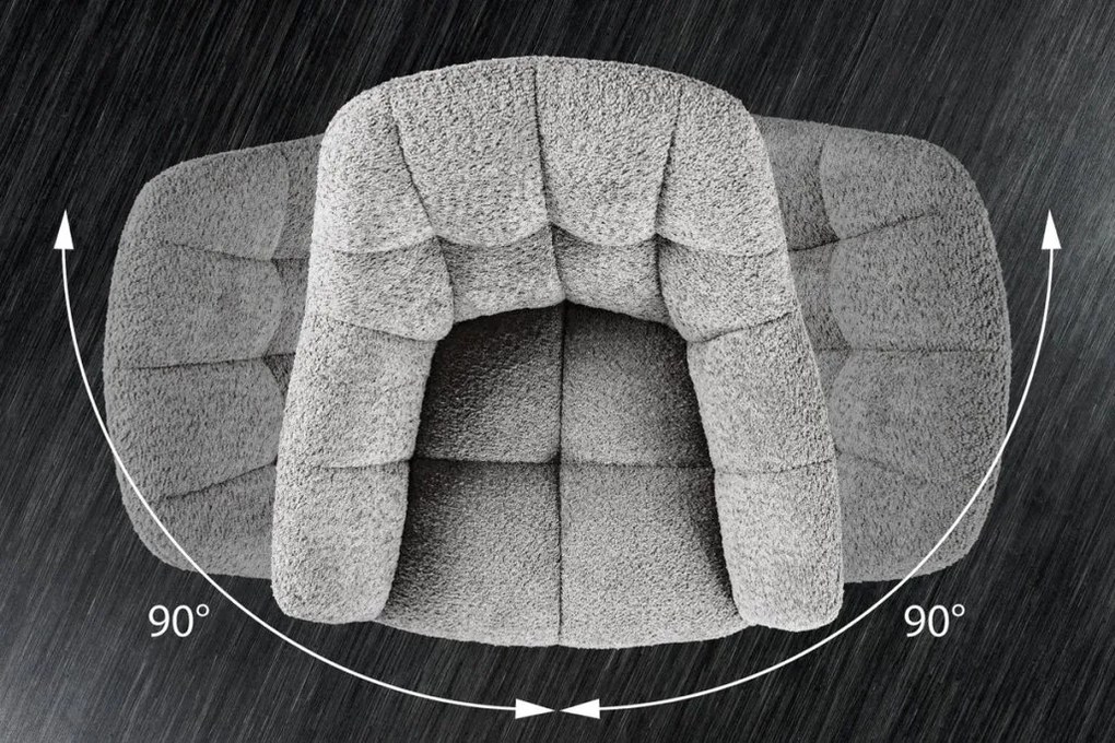 Set 2 scaune pivotante Papillon, boucle gri