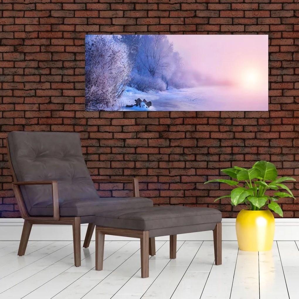 Tablou - Râu înghețat (120x50 cm)