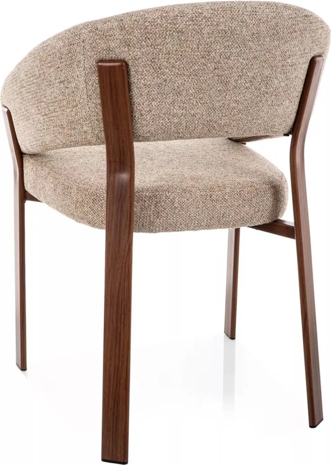 Scaun lemn Nagoja D 253 bej/nuc - H80 cm