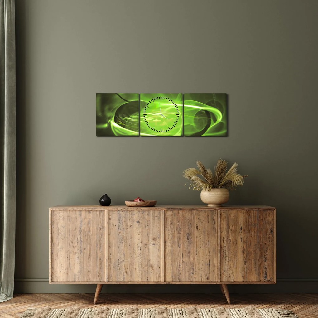 Tabloul modern abstract (cu ceas) (90x30 cm)